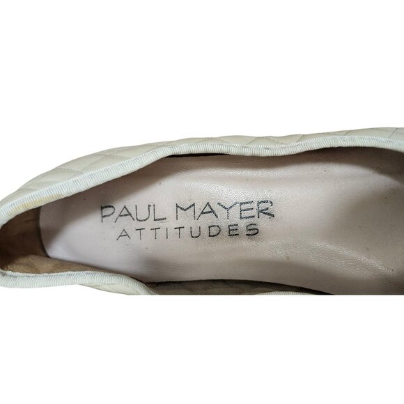 PAUL MAYER (ATTITUDES)-BLACK/BONE BALLET FLATS SIZE 8 B - Picture 9 of 12